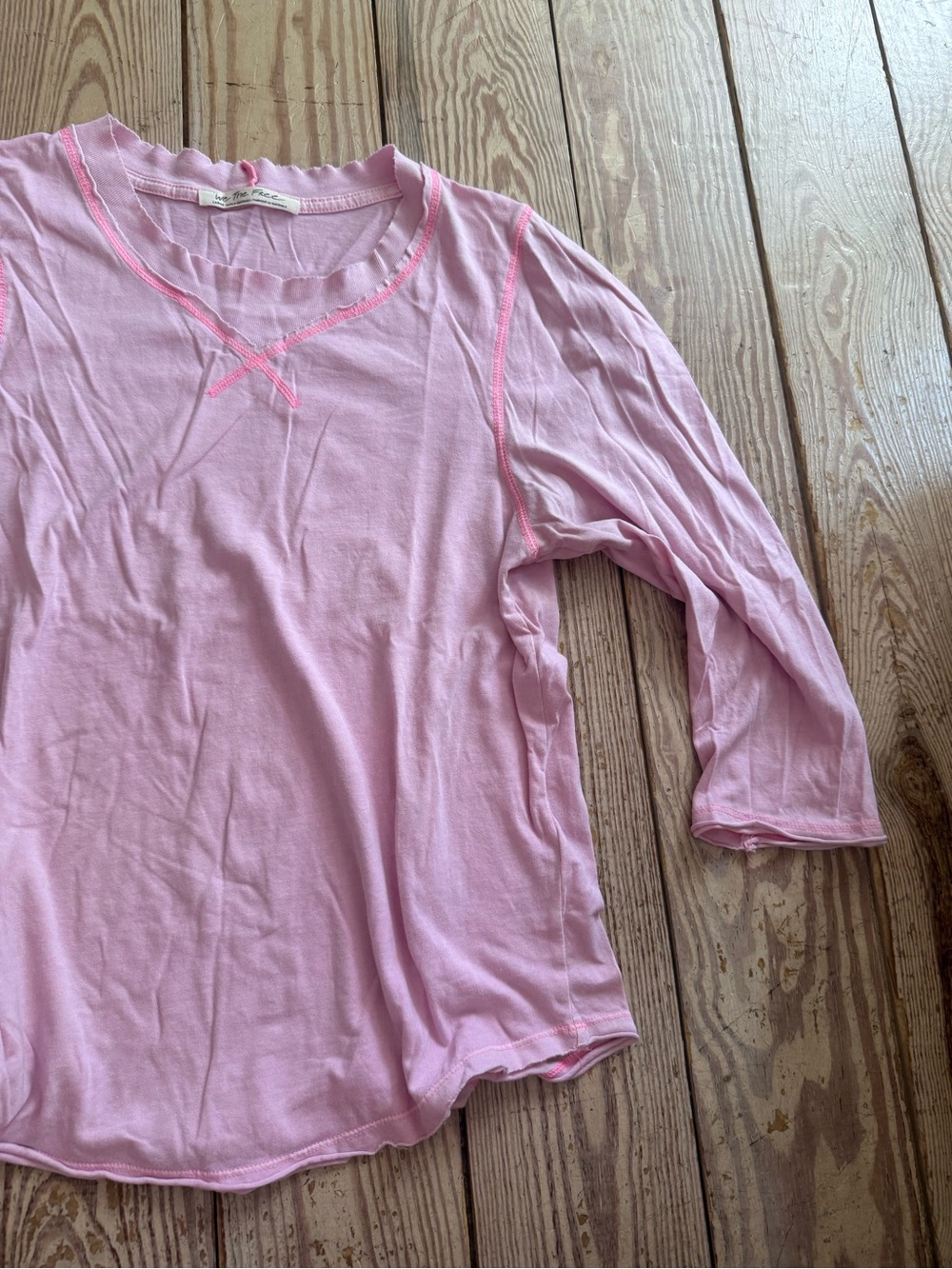 We The Free Pink Long Sleeve Top Size Large
